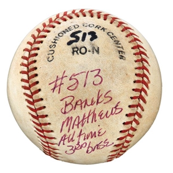 Mike Schmidts Home Run Ball #513 Passing Eddie Mathews  for Most by a Third Baseman from Personal Collection (Schmidt LOA)